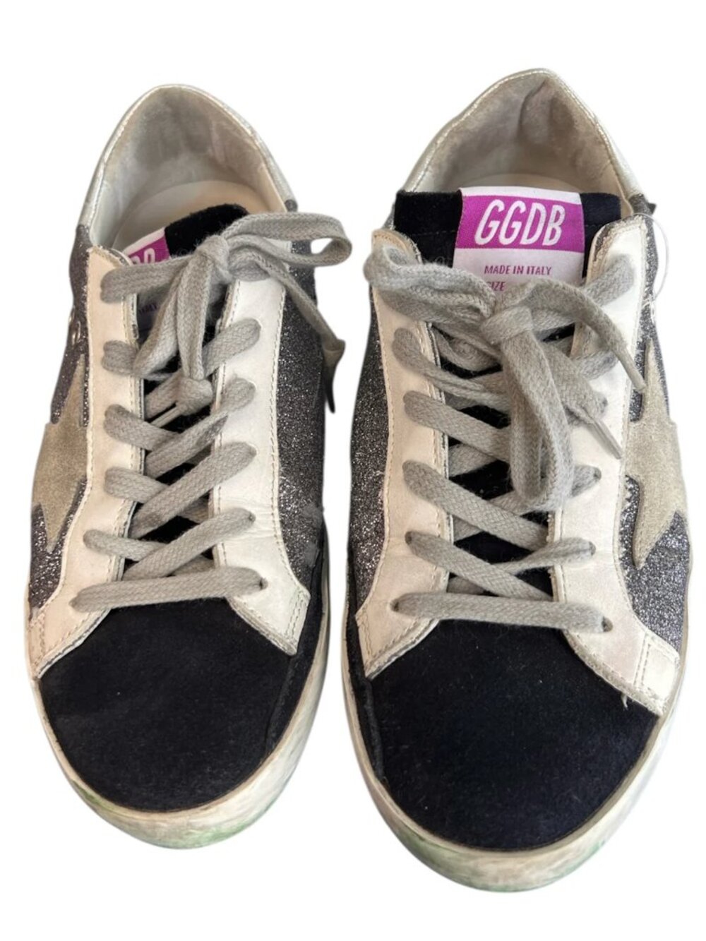 Golden Goose Glitter Sneakers Size 36  Suede Low Top Shoes